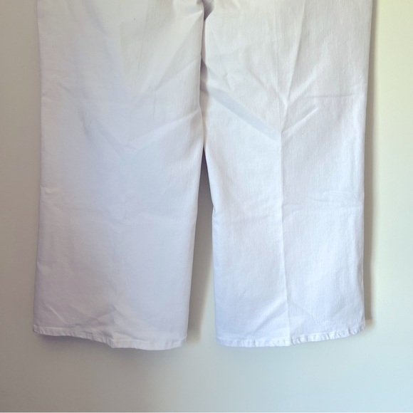 NYDJ HR Major Wide Leg Capri Jean White Lift Tuck Summer Coastal Classic NEW - Picture 11 of 13